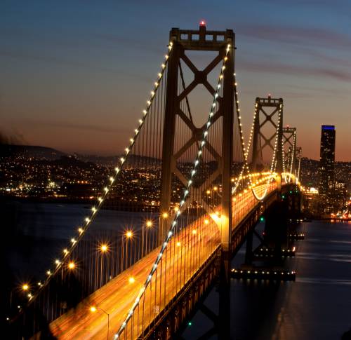 Залив Сан-Франциско мост на закате #40643986
